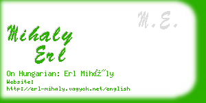 mihaly erl business card